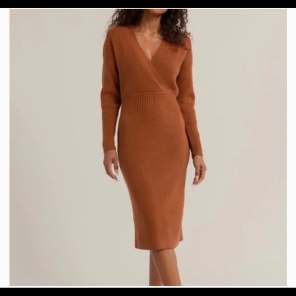Modern Citizen Sweater Dress in Copper